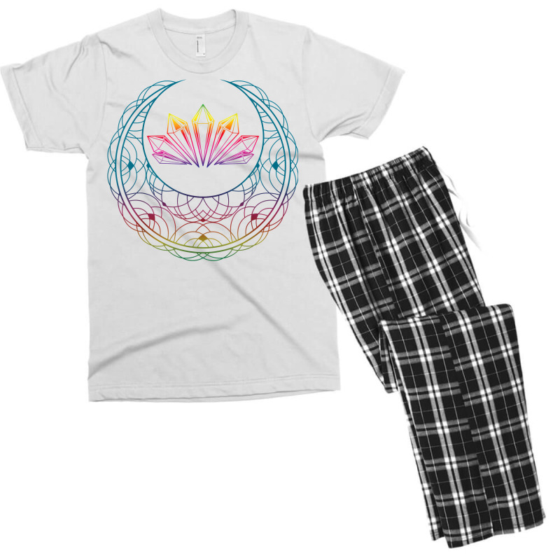 Colorful Crystals Stargazer Luna Stars Celestial Body Moon T Shirt Men's T-shirt Pajama Set by ReagerAero | Artistshot