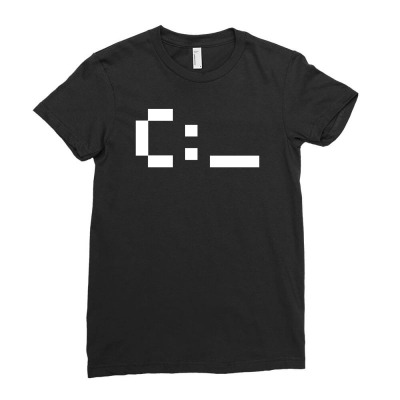 Command Line C Ladies Fitted T-shirt Designed By Dony_store