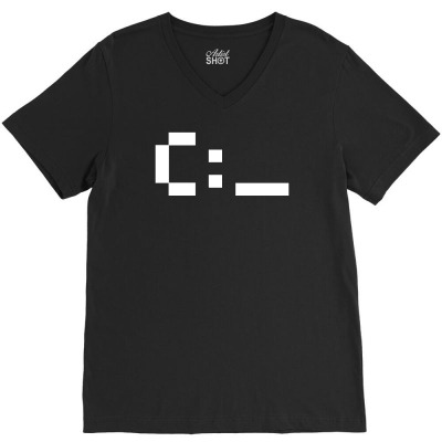 Command Line C V-neck Tee Designed By Dony_store