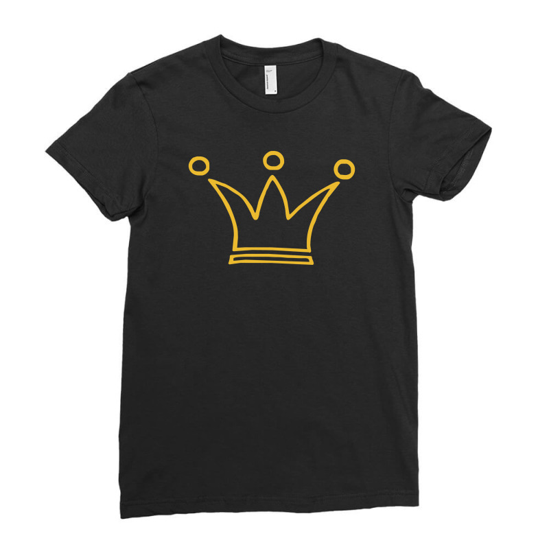 Crown Outline Ladies Fitted T-Shirt by Dony_store | Artistshot