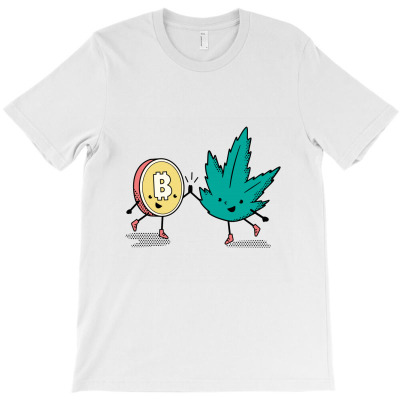 Bitcoin , Weed Funny Cannabis , Cryptocurrency Gift Tee Classic T Shir T-shirt Designed By Abdul Gofur