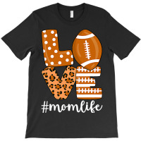 Football Love Football American Mom Life Player Leopard T-shirt | Artistshot