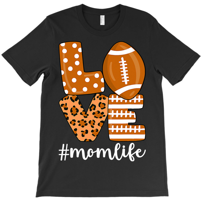 Football Love Football American Mom Life Player Leopard T-Shirt by circularflap | Artistshot