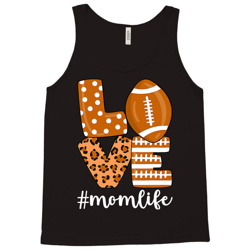 Football Love Football American Mom Life Player Leopard Tank Top by circularflap | Artistshot