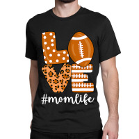 Football Love Football American Mom Life Player Leopard Classic T-shirt | Artistshot