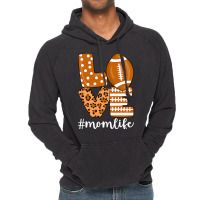 Football Love Football American Mom Life Player Leopard Vintage Hoodie | Artistshot