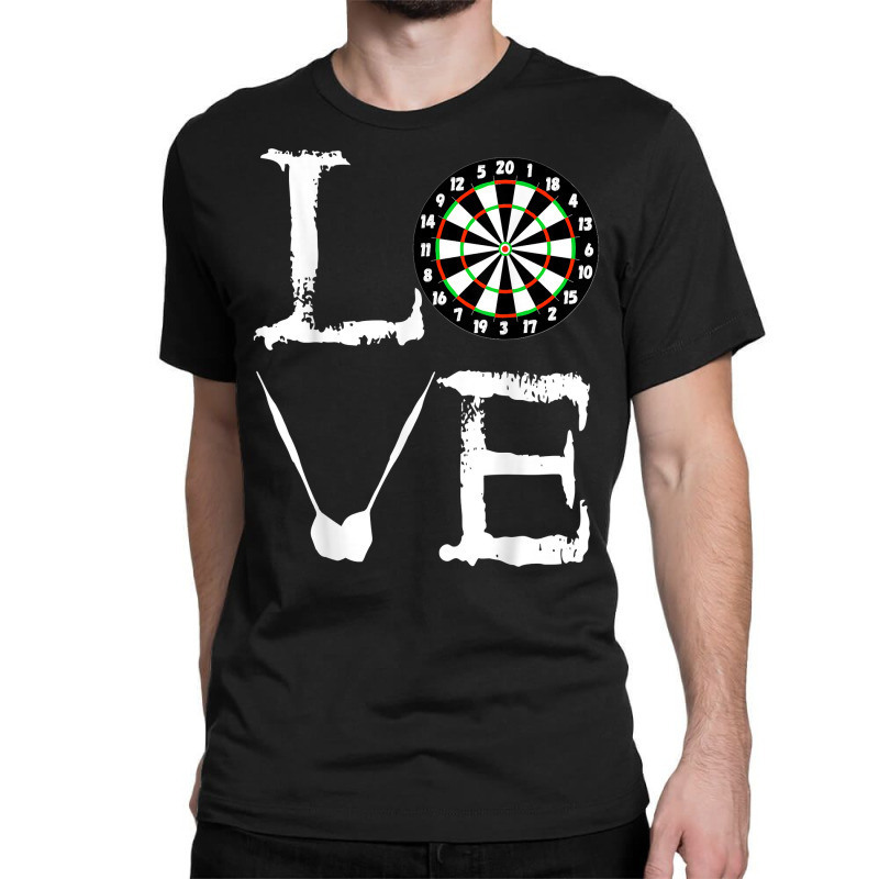 Darts Bullseye Board Arrows Game Scoreboard Target Love T Shirt Classic T-shirt by ReagerAero | Artistshot