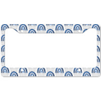 Colon Cancer Awareness Blue Ribbon And Rainbow Trending T Shirt License Plate Frame | Artistshot