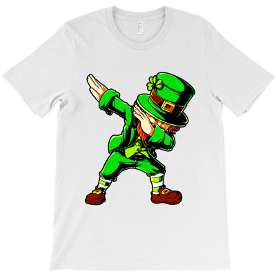 St Patricks Day Dabbing Leprechaun T-shirt Designed By Shanika B Houston