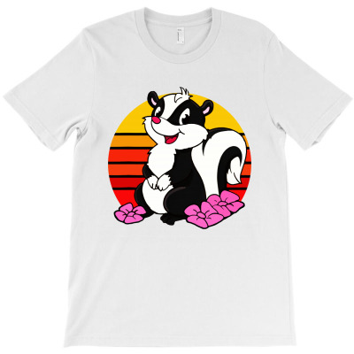 Stinky Cute Skunk Flowers T-shirt Designed By Shanika B Houston