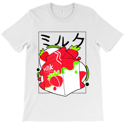 Strawberry Japanese Kawaii T-shirt Designed By Shanika B Houston