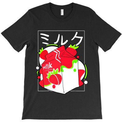 Strawberry Japanese Kawaii T-shirt Designed By Shanika B Houston