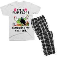 I'm A Flip Flops Gardening Cat Kinda Girl Gardener T Shirt Men's T-shirt Pajama Set | Artistshot