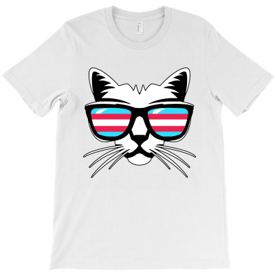 Transgender Pride Cat Gift Support T-shirt Designed By Shanika B Houston