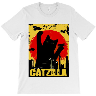 Vintage Catzilla Tee T-shirt Designed By Shanika B Houston