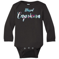 Blessed Capricorn Tshirt Women Birthday Gift Astrology Sign Long Sleeve Baby Bodysuit | Artistshot