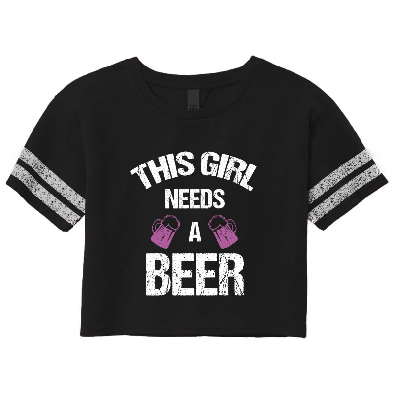 This Girl Needs A Beer Scorecard Crop Tee | Artistshot