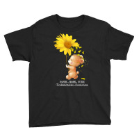 Faith Hope Cure Yellow Endometriosis Awareness T Shirt Youth Tee | Artistshot