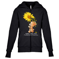 Faith Hope Cure Yellow Endometriosis Awareness T Shirt Youth Zipper Hoodie | Artistshot