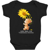 Faith Hope Cure Yellow Endometriosis Awareness T Shirt Baby Bodysuit | Artistshot