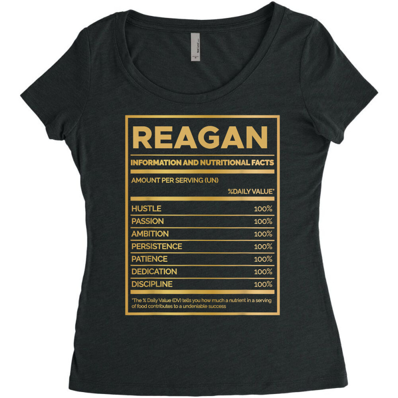 Reagan Nutrition Information Amount Per Serving T Shirt Women's Triblend Scoop T-shirt by abrellkfhanog8 | Artistshot