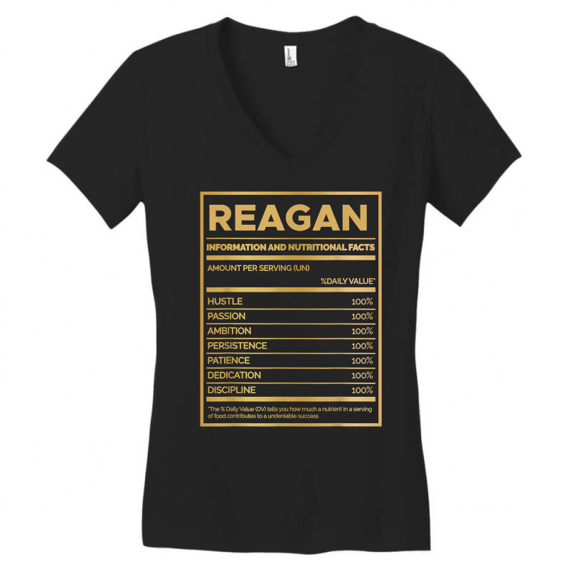 Reagan Nutrition Information Amount Per Serving T Shirt Women's V-Neck T-Shirt by abrellkfhanog8 | Artistshot