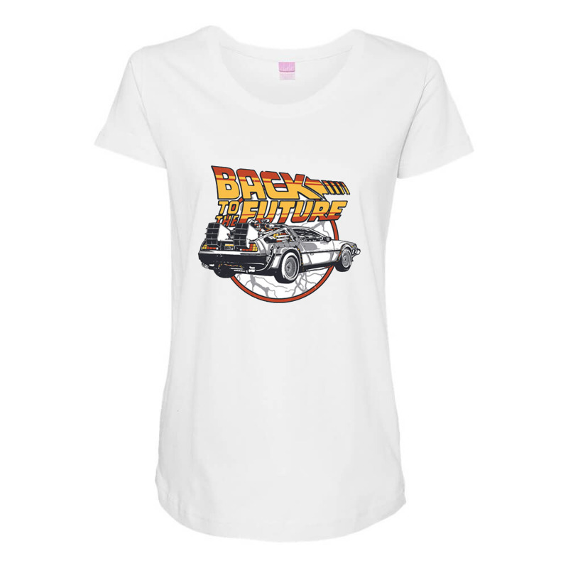 Back To The Future Time Machine Maternity Scoop Neck T-shirt by renkuz | Artistshot