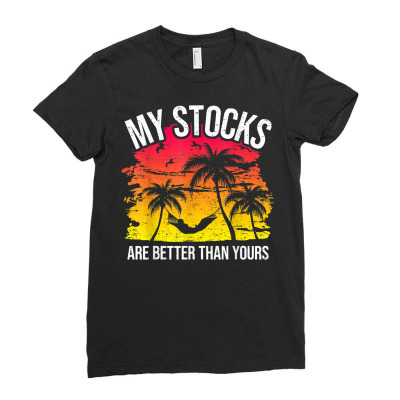 Trader Investor Saying Hammock Ladies Fitted T-shirt Designed By Koopshawneen