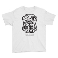 Chinese Zodiac Year Of The Rooster Woodcut Distressed Tshirt Youth Tee | Artistshot