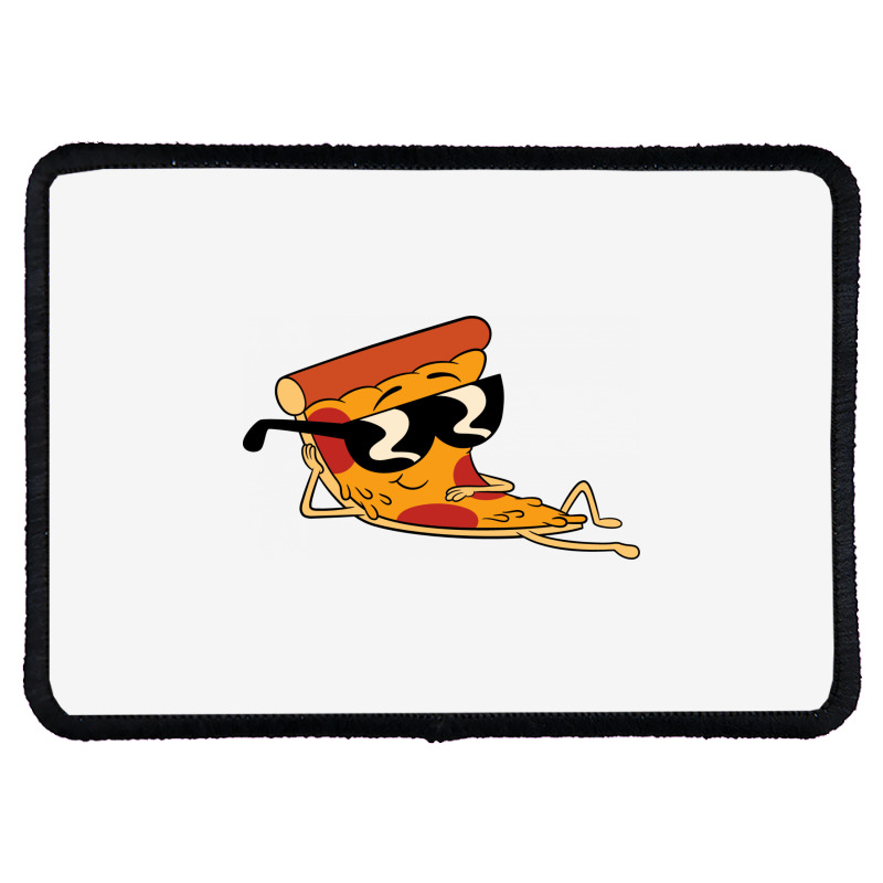 Pizza Steve Cool Cartoon Rectangle Patch | Artistshot