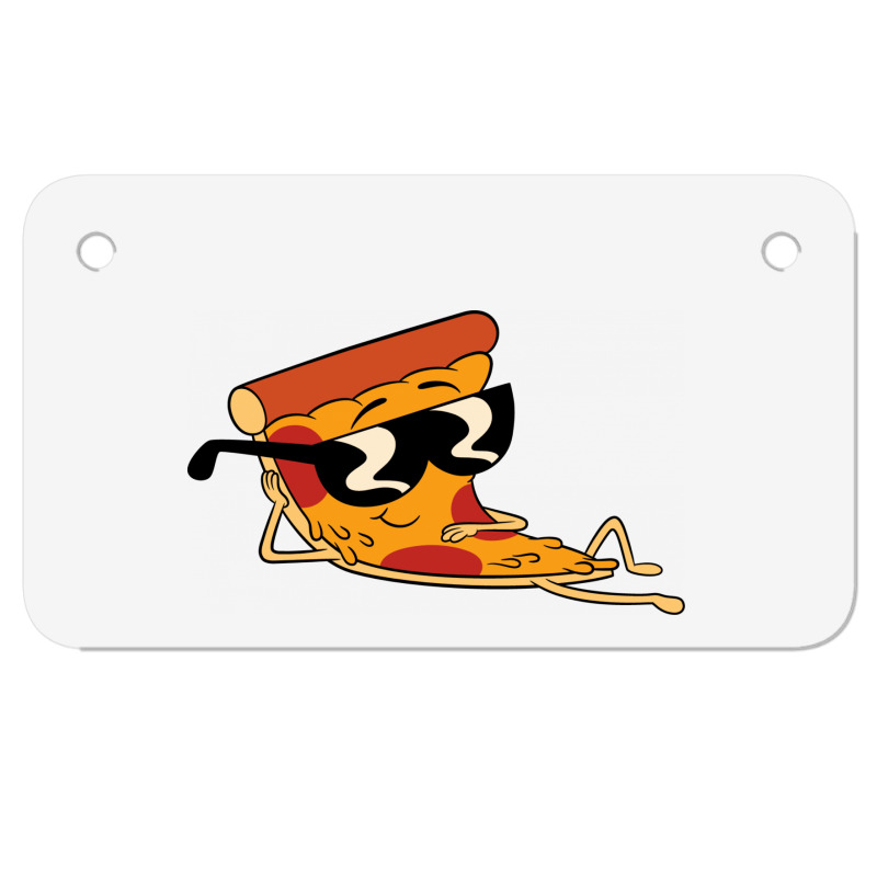 Pizza Steve Cool Cartoon Motorcycle License Plate | Artistshot