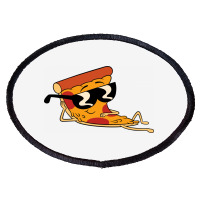 Pizza Steve Cool Cartoon Oval Patch | Artistshot