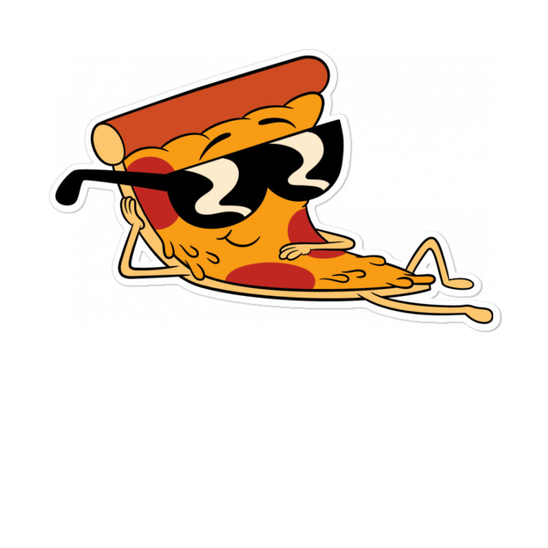 Pizza Steve Cool Cartoon Sticker | Artistshot