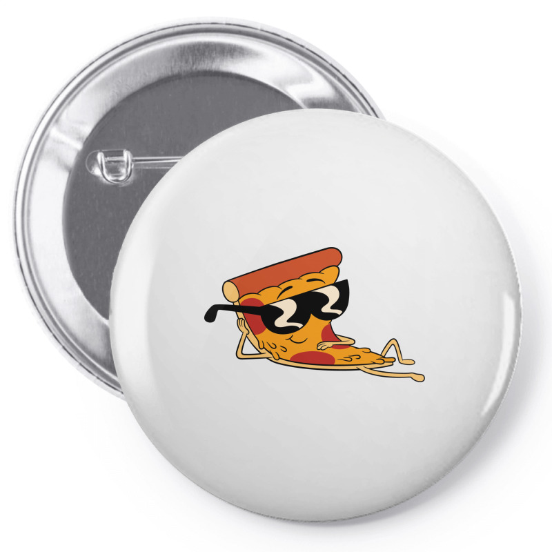 Pizza Steve Cool Cartoon Pin-back Button | Artistshot