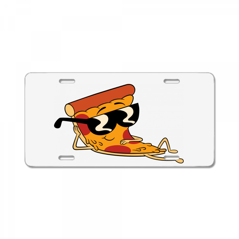 Pizza Steve Cool Cartoon License Plate | Artistshot