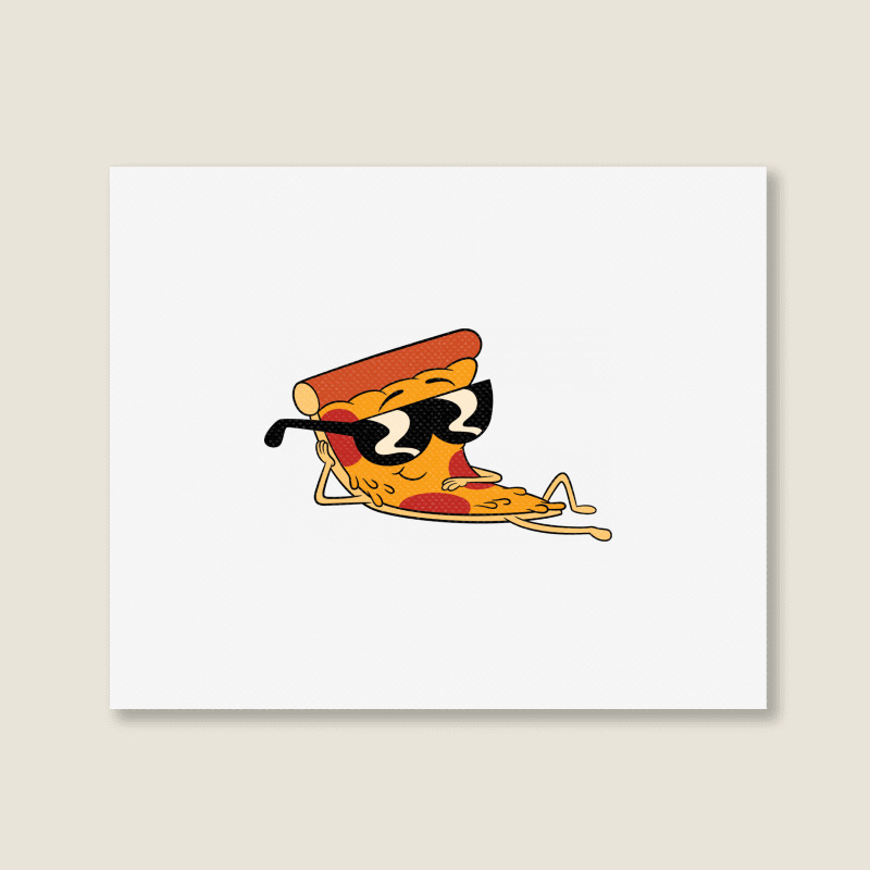 Pizza Steve Cool Cartoon Landscape Canvas Print | Artistshot