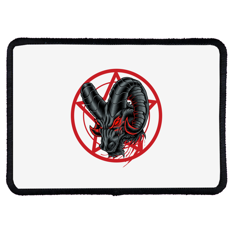 Angry Mountain Goat Rectangle Patch | Artistshot