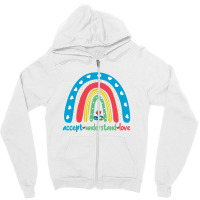 Autism Accept Understand Love Zipper Hoodie | Artistshot