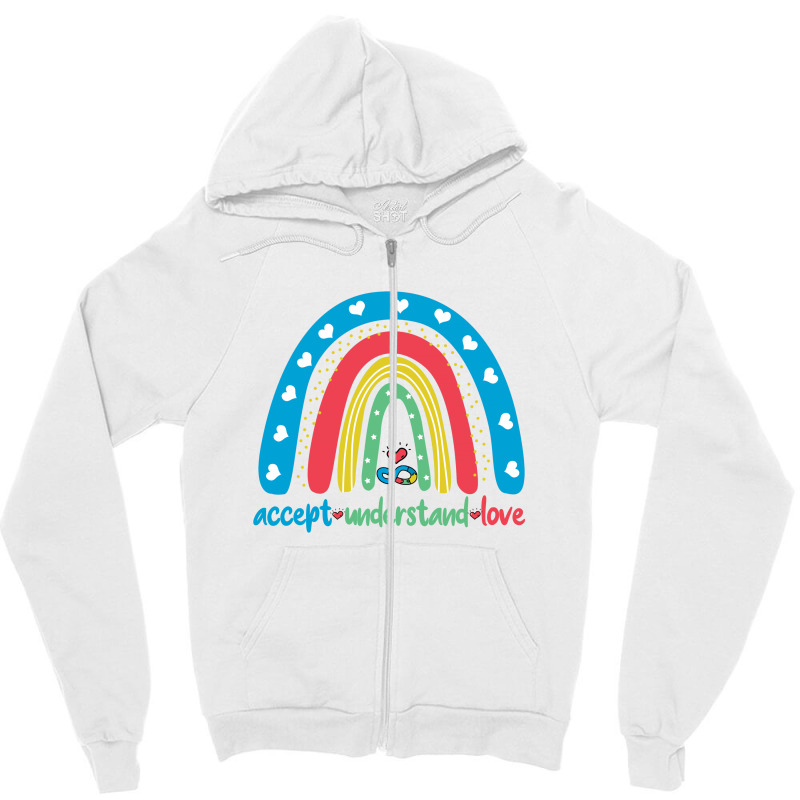 Autism Accept Understand Love Zipper Hoodie | Artistshot