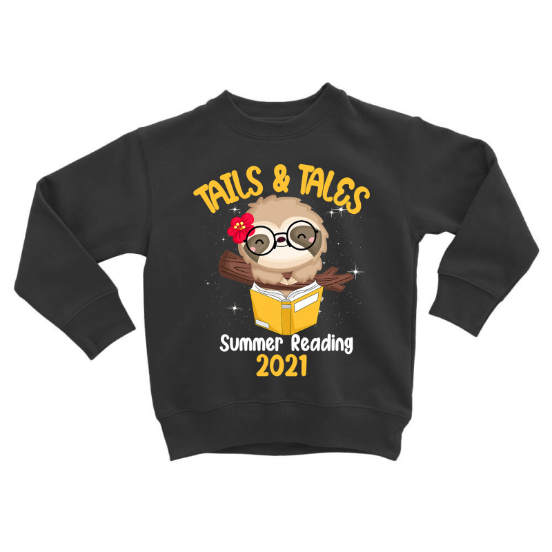 Tails And Tales Summer Reading 2021 Sloth Book Lovers T Shirt Toddler Sweatshirt | Artistshot