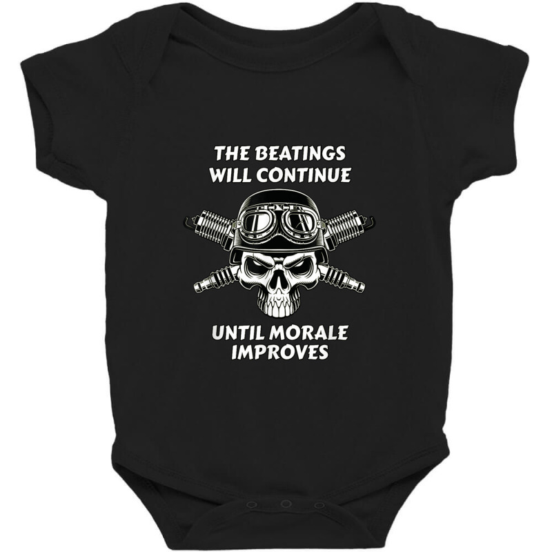 The Beatings Will Continue Until Morale Improves Baby Bodysuit by duniaperi | Artistshot