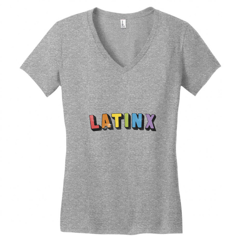 Latinx Original Retro Style Design Women's V-Neck T-Shirt by bedaopini | Artistshot