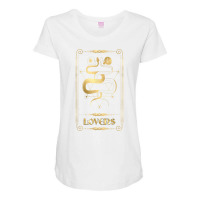 Lovers Tarot Card Occult Esoteric Spiritual Pagan Gothic T Shirt Maternity Scoop Neck T-shirt | Artistshot