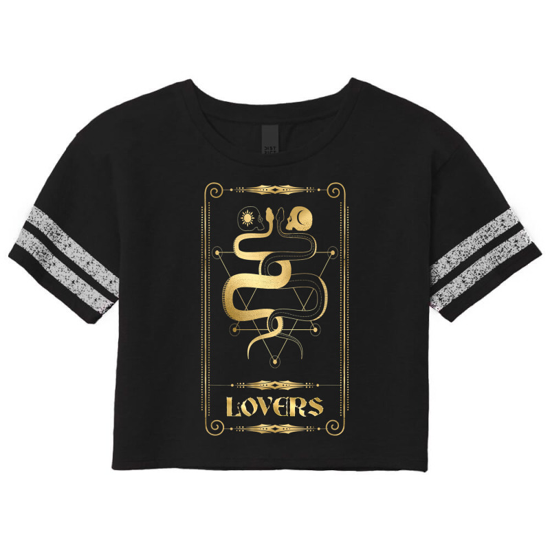 Lovers Tarot Card Occult Esoteric Spiritual Pagan Gothic T Shirt Scorecard Crop Tee by hollymu | Artistshot