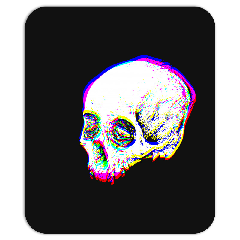 Skull Glitch Mousepad | Artistshot