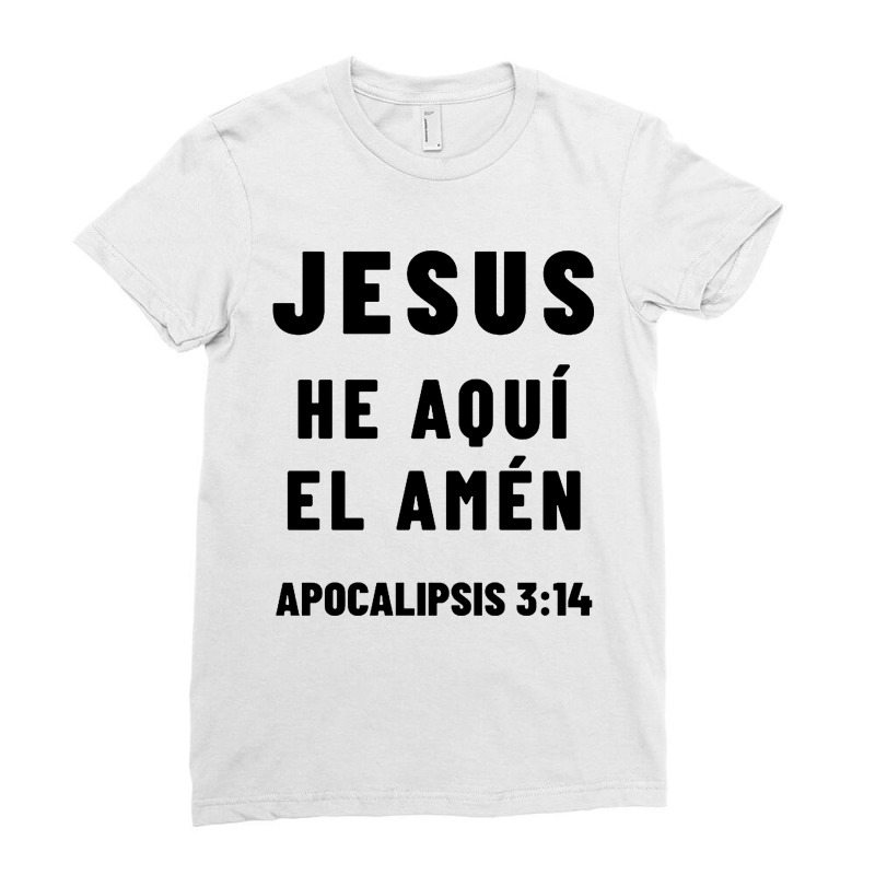 Revelation 3:14 Jesus The Amen Spanish Bible Verse Ladies Fitted T-Shirt by GlassKaca | Artistshot