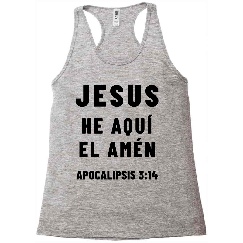 Revelation 3:14 Jesus The Amen Spanish Bible Verse Racerback Tank by GlassKaca | Artistshot