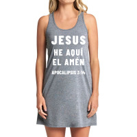 Revelation 3:14 Jesus The Amen Spanish Bible Verse Tank Dress | Artistshot