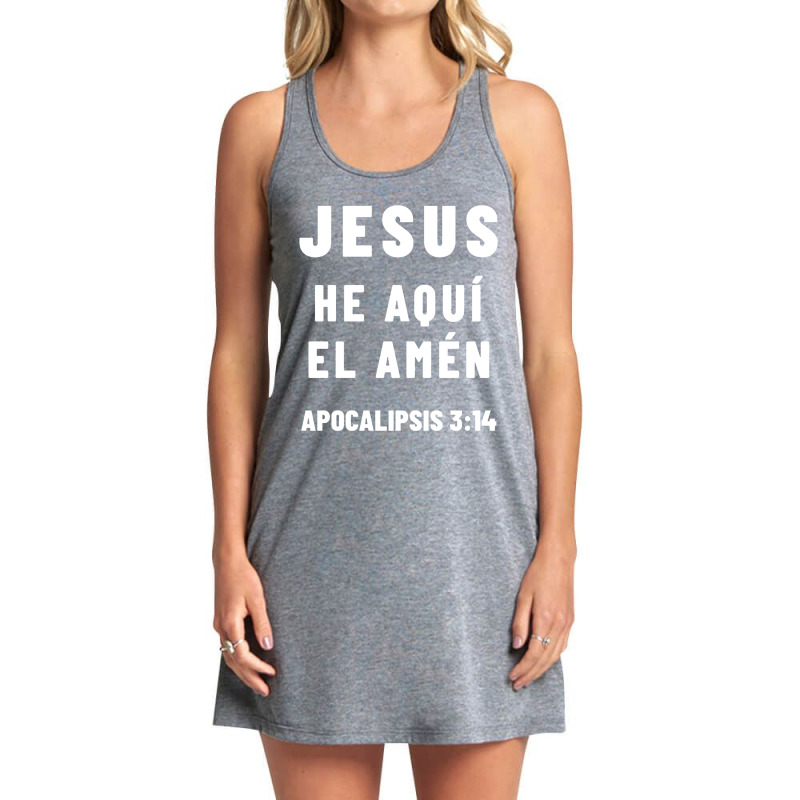 Revelation 3:14 Jesus The Amen Spanish Bible Verse Tank Dress by GlassKaca | Artistshot