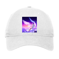 Girl Flying Angel Wings Lights Drawing Fantasy Adjustable Cap | Artistshot